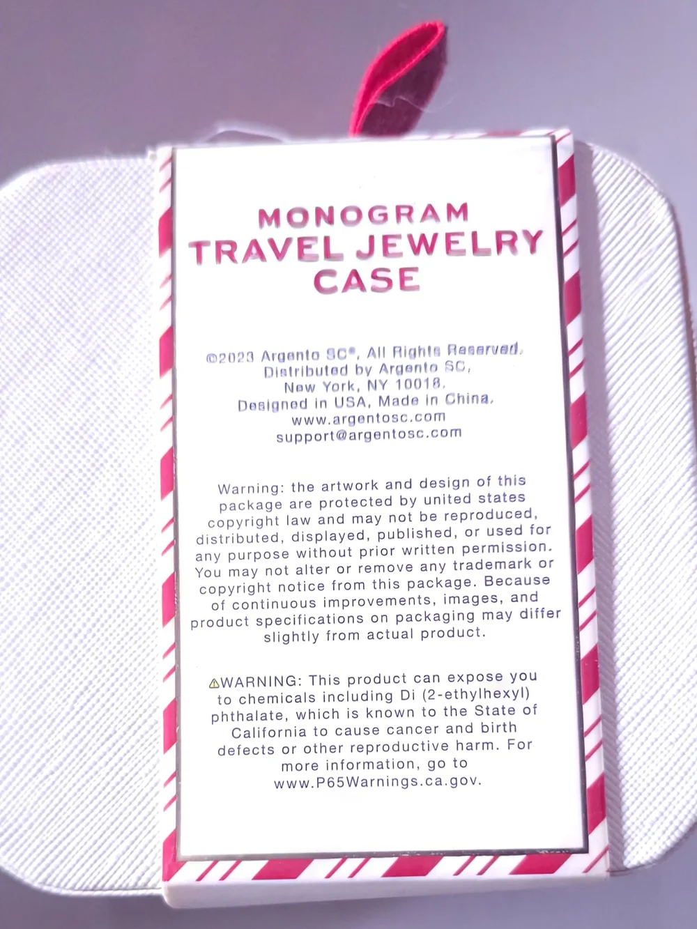 Monogram Travel Jewelry Case E - White